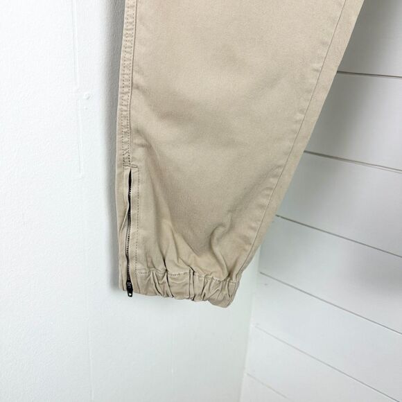 Banana Republic Slim Utility Pant Size 12 NWT Khaki Ankle Zip - Picture 4 of 7